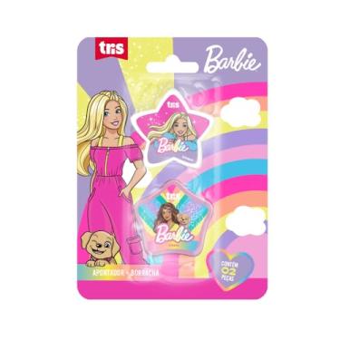Imagem de Apontador Com Depósito + Borracha Barbie - Cart C/2 Unidades - Tris