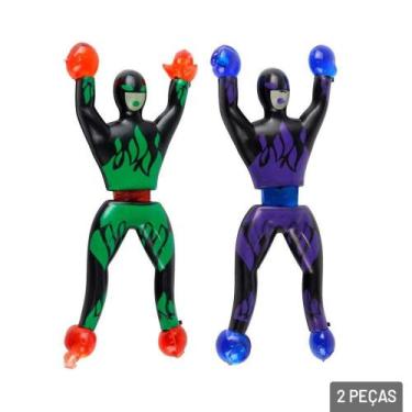 Imagem de Boneco Gruda e Desce na Parede 02 Peças Ninja - Tudo em Caixa - Genéri