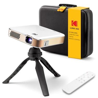 Imagem de Kodak Projetor Luma 450 portátil nativo 1080p – 150 lúmens ANSI, Wi-Fi, Bluetooth, HDMI/USB, suporta entrada 4K, inclui capa, tela de até 150 polegadas