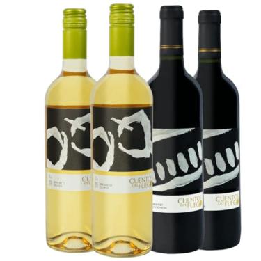 Imagem de Kit com 4 Vinhos Chilenos 2 Branco Suave e 2 Cabernet Sauvignon Cuentos Del Fuego