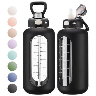 Imagem de Garrafa de água SIEROZUR Borosilicate Glass 1,9L com palha