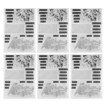 Imagem de 6pcs Clear Stamp Transparent Sospings para fabricação de cartões de cartão Diy Scrapbooking de papel artesanato carimbos decorativos para crianças Adultos Material TPR (T1994)