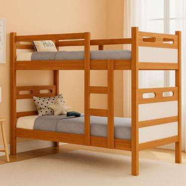 Imagem de Beliche Com Escada e Protetor Lateral Solteiro Compacta Vira Duas Cama