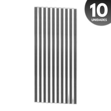 Imagem de Kit 10 Canudo 31Cm Pink/Preto/Transparente Plástico - Db