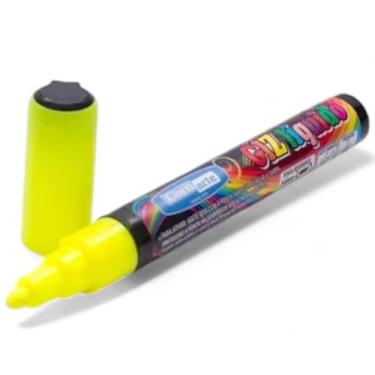 Imagem de Giz Líquido Caneta Lousa Vidro Ponta Dupla 05mm 8gr Amarelo