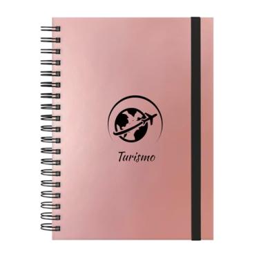 Imagem de Caderno Colegial Plus 12 Matérias Profissões Turismo (Rosê Gold)