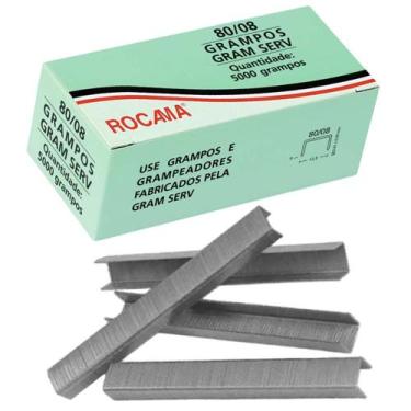 Imagem de Kit Grampo Grampeador 80/08mm Manual/Pneumatico 2 Caixas - ROCAMA