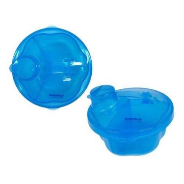 Imagem de Porta Leite Pote Dosador Pó Papinha Menino Azul  2  Unidades - Baby Na