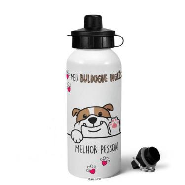 Imagem de Garrafa Squeeze MQ - Meu Buldogue inglês, melhor pessoa! - JPS INFO