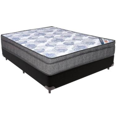 Imagem de Cama Box Preto E Colchão Iso Molas Ensacadas Molas Ensacadas Viúvo Ortobom