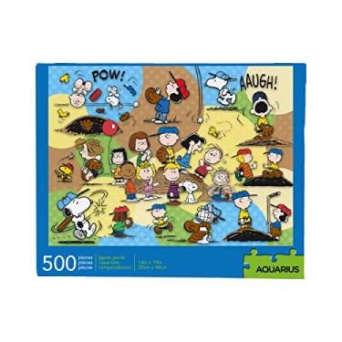 Imagem de AQUARIUS Peanuts Baseball Puzzle (500 Piece Jigsaw Puzzle) - Officially Licensed Peanuts Merchandise & Collectibles - Glare Free - Precision Fit - Virtually No Puzzle Dust - 14 x 19 Inches