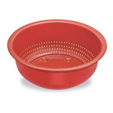 Imagem de Lavatudo Lavarroz Aluminio Vermelho Médio 22X9Cm 0.067 Dona Chefa