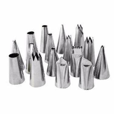 Imagem de Kit Confeiteiro Completo 17 Bicos Saco Silicone Adaptador