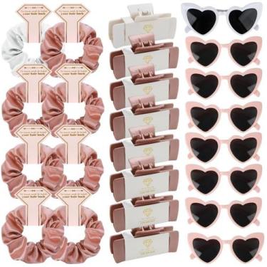 Imagem de Bridesmaid Hair Claws Ciulaiy, 10 cm, quadrado, branco e ouro rosa