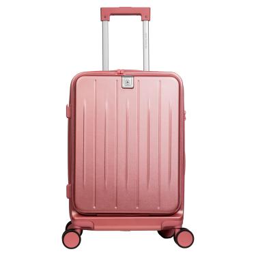 Imagem de Mala de bordo viagem 10 kg Smart em ABS+PC com bolso para laptop e porta-copo, rosa