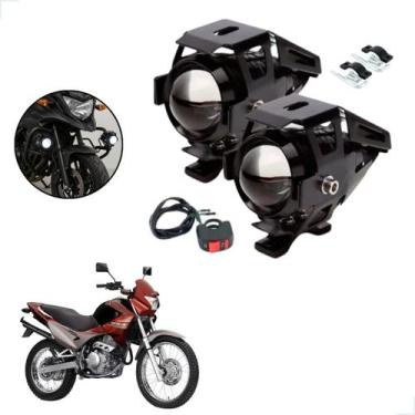 Imagem de Kit Led Farol Milha Moto Honda NX 4 FALCON 400 1999 2000 2001 2002 200