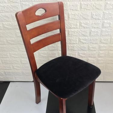 Imagem de Capas de almofada de assento supermacias de tecido de veludo de 1/2/4/6 peças, capas elásticas para cadeiras, capas para