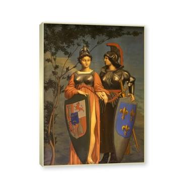 Imagem de NHLDZYH Moldura champanhe. Imagem natureza em tela, (sem título 67) de Jean Leon Gerome, reprodução de quadros, quadro de arte de parede de tela para casa. 50x70cm