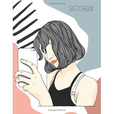 Imagem de Blank Sketchbook - Artistic Cover Design: Blank Pages for Drawing - No Line Notebook