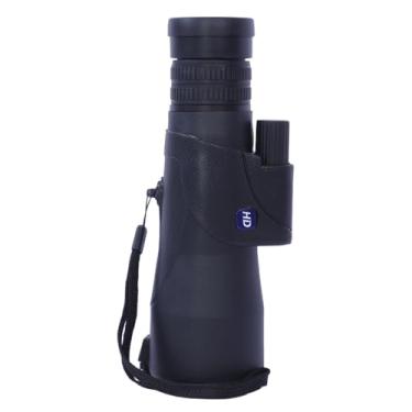 Imagem de Telescópio monocular profissional 12 x 50 com calibre grande de 50 mm, zoom variável de 10 a 30x, alcance visual de 131 m a 1000 m, para observação de pássaros, caça, caminhadas, acampamento, com