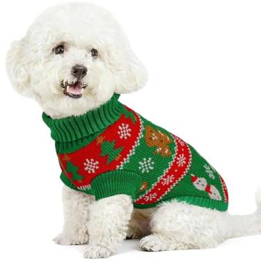Imagem de Toptakeit Suéter de Natal para cães pequenos, médios, grandes, meninas, meninos, roupas para animais de estimação, pequeno, médio, grande, para cães machos, fêmeas, cachorrinhos