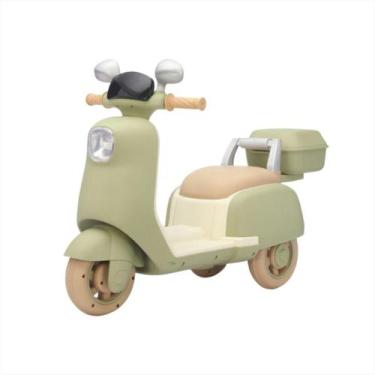 Imagem de Motinha Lambreta Infantil Verde Luz Led Bivolt Música Usb - Bang Toys