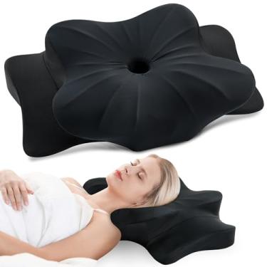 Imagem de Travesseiro cervical de pescoço para alívio da dor no pescoço – travesseiro cervical de espuma de memória, travesseiro ortopédico de suporte de pescoço, travesseiro lateral refrescante para dormir de