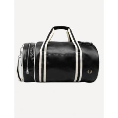 Imagem de Bolsa Fred Perry Masculina Classic Barrel Preta/Off-White-Masculino