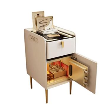 Imagem de Mesa de cabeceira criativa multifuncional com mesa de cabeceira segura, sala de estar, quarto, armário de armazenamento, mesa de cabeceira pequena