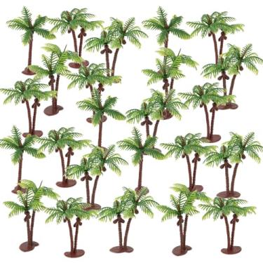 Imagem de Redvigh Modelo de coqueiro, 30 peças, miniatura, coqueiro, plástico, artificial, para decoração de topo de bolo de micropaisagem, faça você mesmo