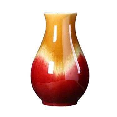 Imagem de CYYHGD Vasos de flores, vaso de cerâmica, decoração antiga, vaso de flores, casa, sala de estar, quarto, casamento, mesa, decoração, flores, arranjo de flores, vasos decorativos