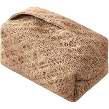 Imagem de Estojo de lenços de acrílico, caixa de lenços de mesa, suporte de caixa de lenços, capa de caixa de lenços de linho para mesa suporte de dispensador de guardanapo para sala de jantar, sala de estar