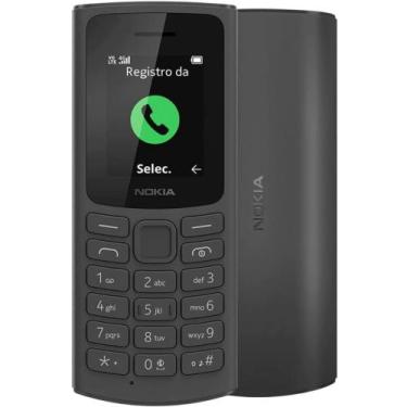 Imagem de Celular Para Idoso Nokia 105 4G Preto Com Rádio FM e Bateria Longa