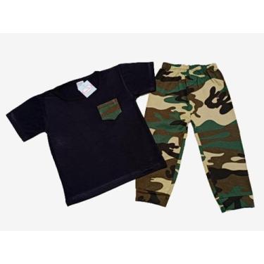 Imagem de Conjunto Bebê Menino Camuflado - Kadu Modas , P 0-3 meses 