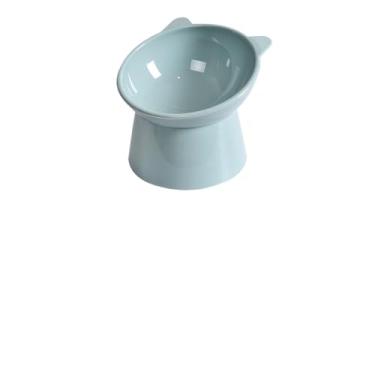 Imagem de Comedouro Bebedouro Elevado Anti Engasgo Pet Gato Cachorro Kit e Unidade(Azul-claro,1 unidade)