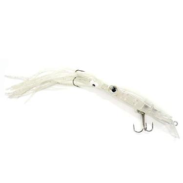 Imagem de Saia de Silicone de Polvo Squid Squid Shrimp Jig Isca Eletrônica Polvo Squid Jig (Branca)