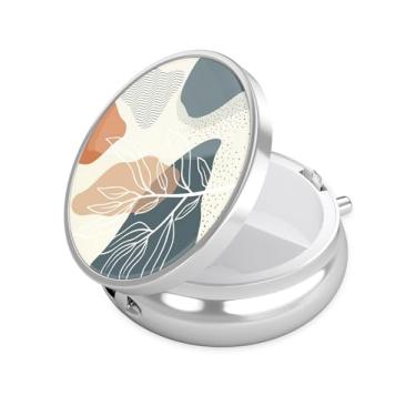 Imagem de Caixa de comprimidos, 3 compartimentos, caixa de comprimidos pequena para bolsa e bolso, caixa de comprimidos de metal para viagem, suporte portátil para guardar vitaminas, medicamentos e óleo de