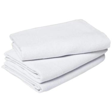 Imagem de 12 Panos Flanela Branca 30X40Cm.