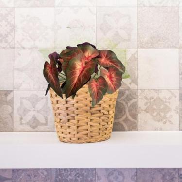 Imagem de 9 buques folhagem 26cm toque real planta artificial buquê arranjo casa