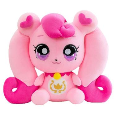 Imagem de Desenho de boneca de pelúcia de 35 cm com olhos grandes e detalhes de coração