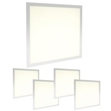 Imagem de Kit 5 Painel Plafon Led Quadrado Embutir 48W 62x62cm / Slim Branco Frio 6500k Branco Neutro 4000k (Branco Neutro)