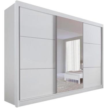 Imagem de Guarda Roupa Casal com Espelho Los Angeles 3 Portas 6 Gavetas sem pés 