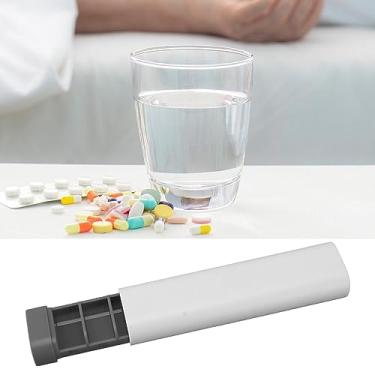 Imagem de Caixa organizadora portátil de 7 dias, mini recipiente para suplementos vitamínicos, 7 compartimentos, tamanho de viagem com cores vibrantes, ideal para um estilo de vida (cinza branco)