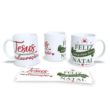 Imagem de Caneca Natalina de Cerâmica, Verde Água com Bonecos de Neve, 325ml, Design Decorativo Feliz Natal, Resistente a Microondas, Ideal para Casa e Escritório (6)