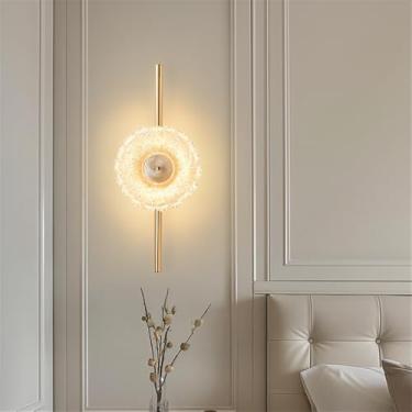 Imagem de Luminária de parede moderna e luxuosa com LED, estilo arte, para sala de estar, quarto, cabeceira, casa de campo, hotel, escada ou corredor (1 lâmpada).