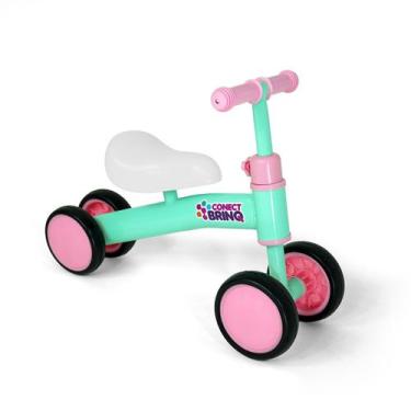 Imagem de Bicicleta de Equilíbrio Infantil sem Pedal 4 Rodas Carrinho Passeio Co