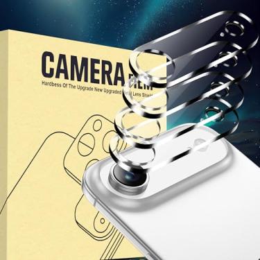 Imagem de Pacote com 4 protetores de lente de câmera para iPhone AIR (6,5 polegadas) Película de vidro temperado com dureza 9H, compatível com capas, antiarranhões, não afeta fotos noturnas - HD Clear (pacote