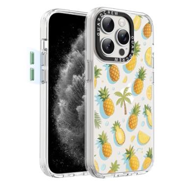 Imagem de GuardCrew Capa para iPhone 15 Pro Max, [proteção contra quedas de grau militar de 3,5 m à prova de colisão] [antiamarelamento e antidescasca] capa de telefone fina à prova de choque transparente de