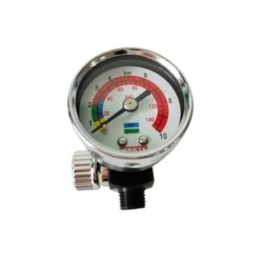 Imagem de Barômetro regulador de pressão ar, válvula controle spray tinta para aplicações universais