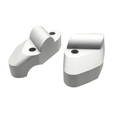 Imagem de Ysyqkn Elevador de Guidão para Abraçadeira de Guidão, Peças de Reposição, Substituição, Adaptador de Montagem Traseira, prateado